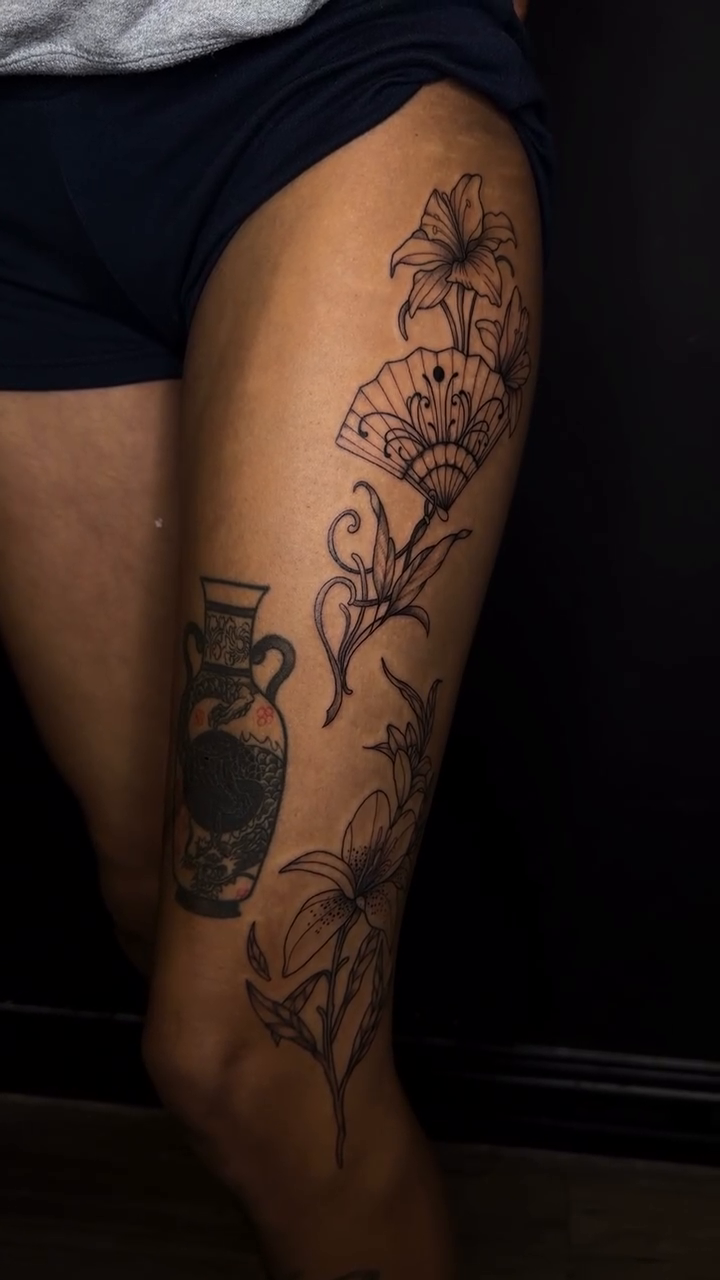 Tattoo by @prettyuglytattoos — illustrative, black_and_grey