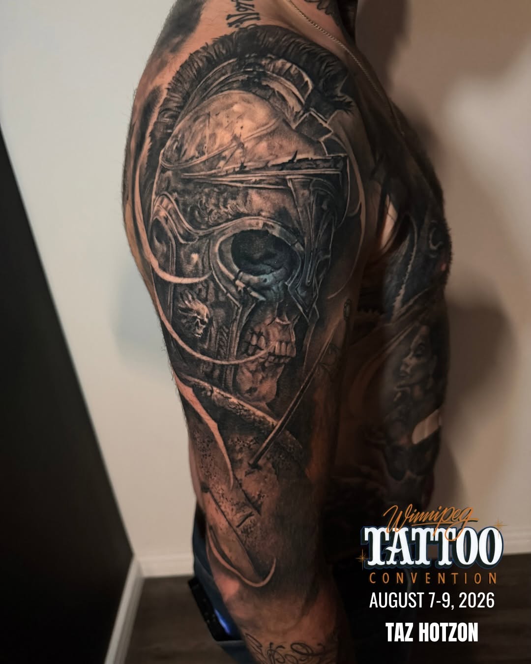 Tattoo by @tazhotzon โ realism, black_and_grey