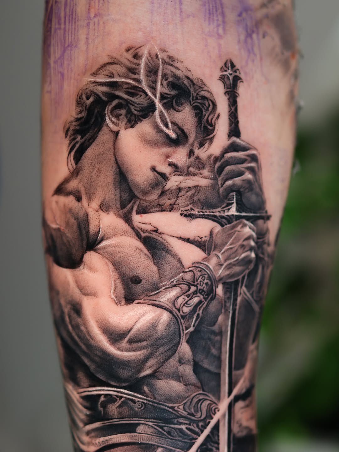 Tattoo by @tattooist_reset — realism, black_and_grey