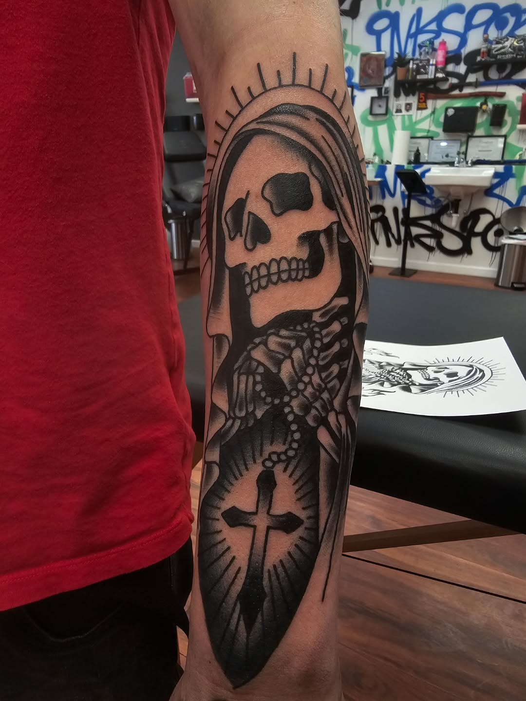 Tattoo by @evandobetattooin — american_traditional, black_and_grey