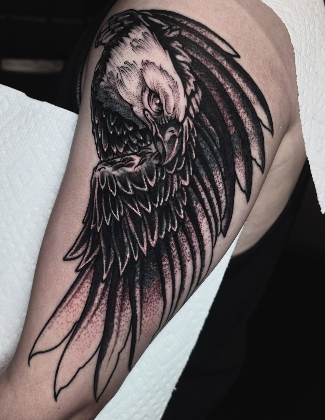 Tattoo by @starrdvst_ โ black_and_grey, dotwork