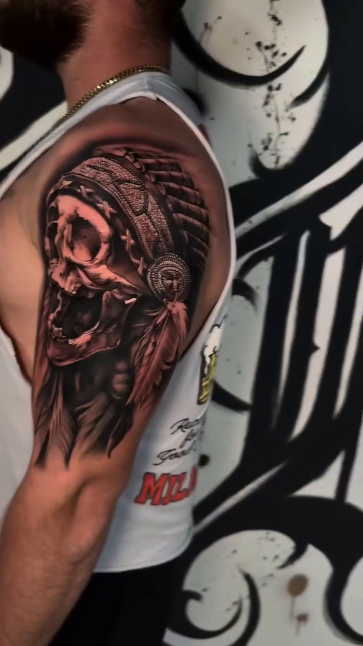 Tattoo by @the_flame_spitta — realism, black_and_grey