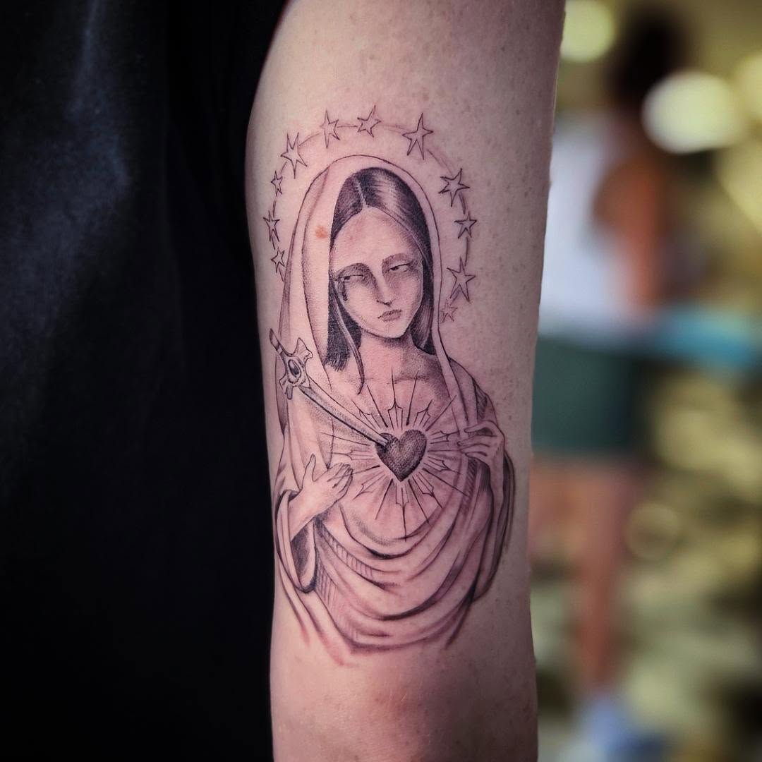 Tattoo by @berryblues — black_and_grey, dark_realism
