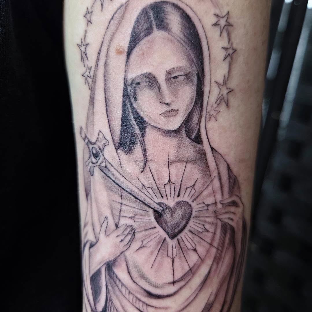 Tattoo by @berryblues — black_and_grey, dark_realism
