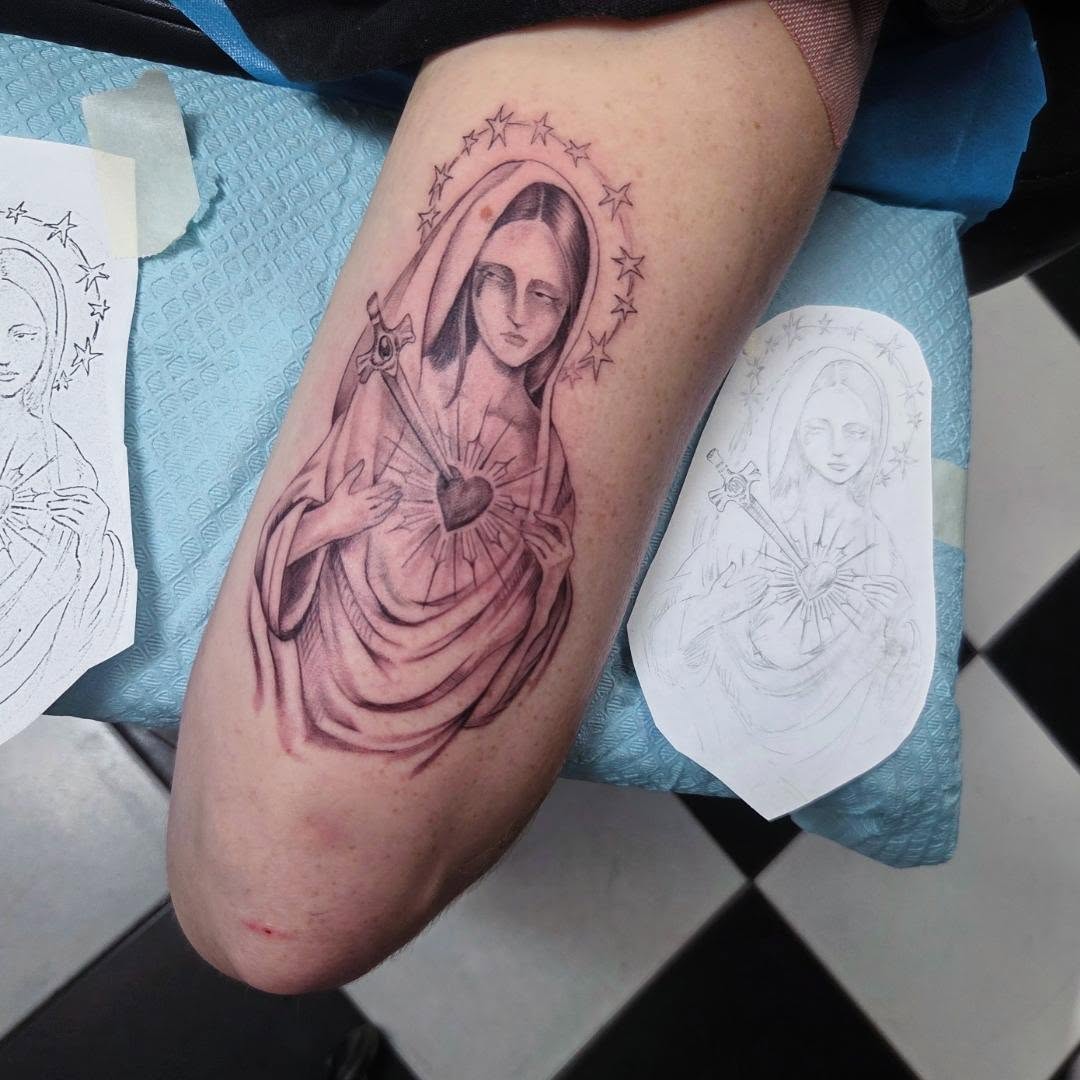 Tattoo by @berryblues — black_and_grey, realism