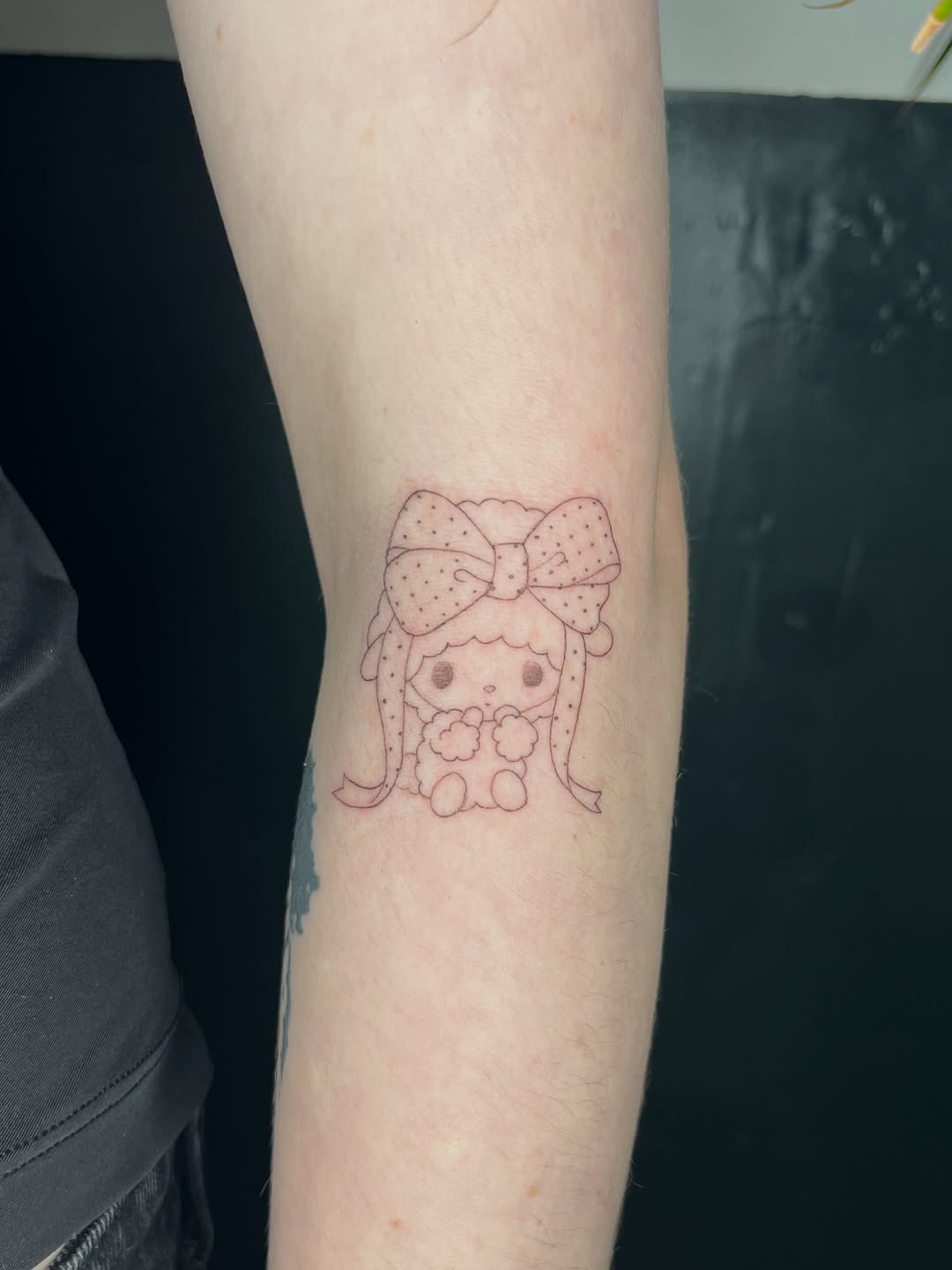 Tattoo by @kyramonterrosa — fine_line, anime