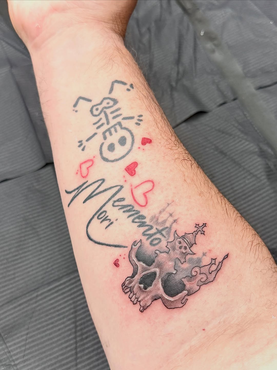 Tattoo by @peekaboo.img โ lettering_script, black_and_grey