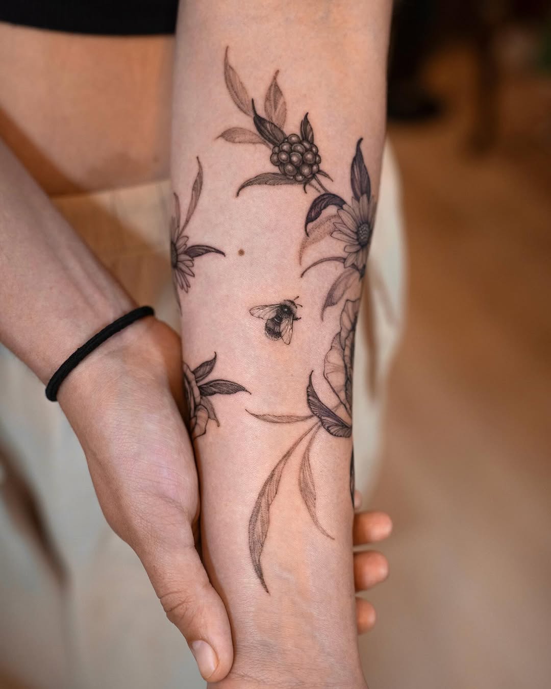 Tattoo by @vanya.ink — fine_line, black_and_grey