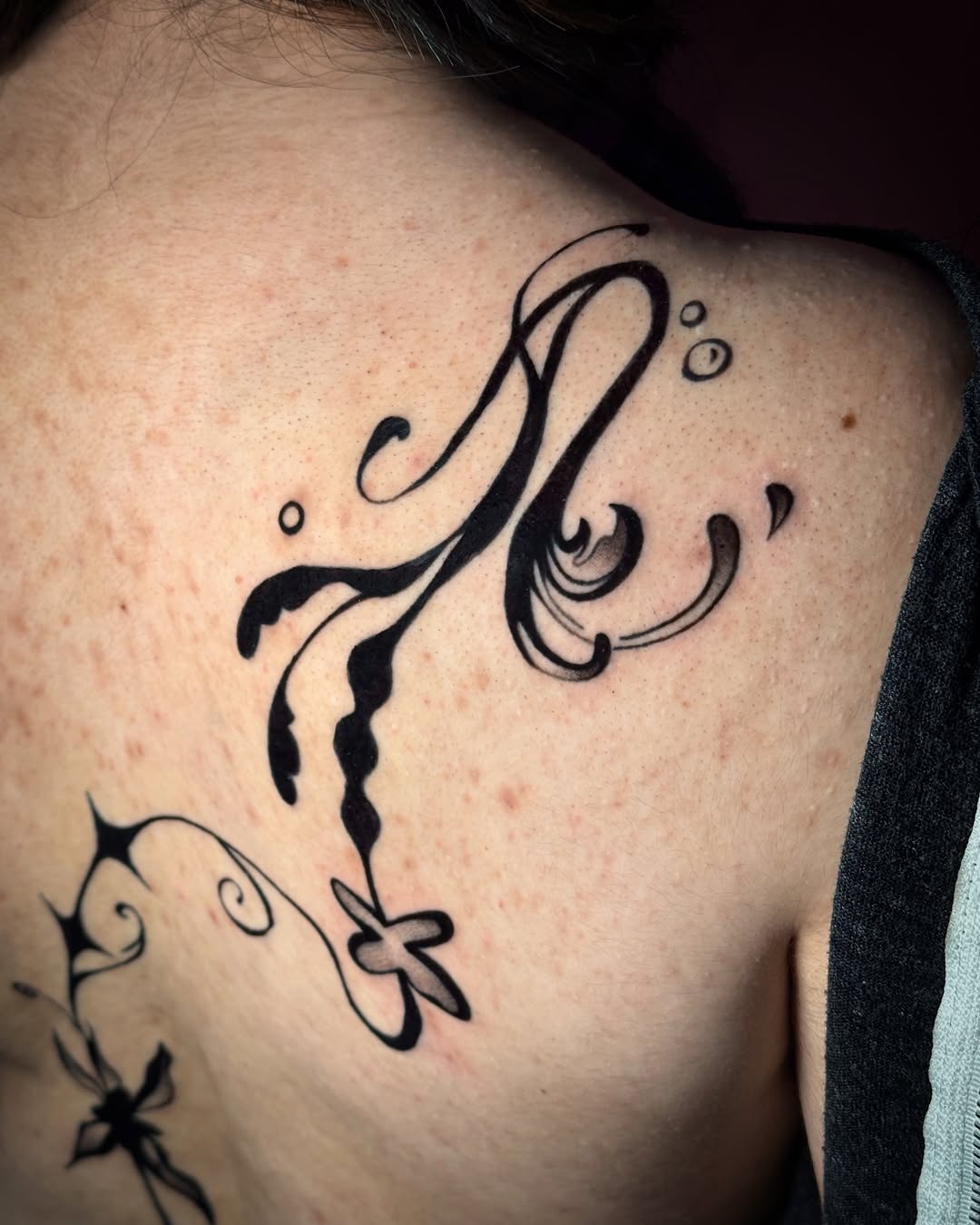Tattoo by @cleanbean.inks — lettering_script, ornamental