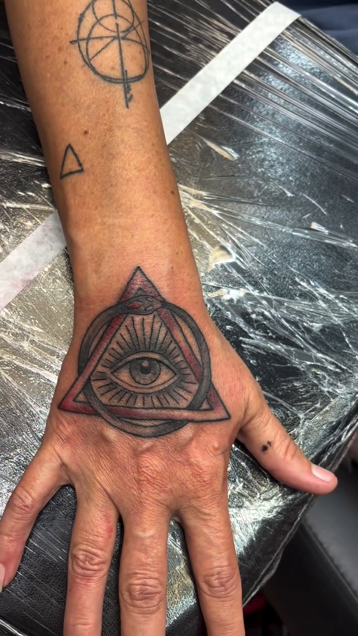 Tattoo by @shearnenator — geometric, black_and_grey