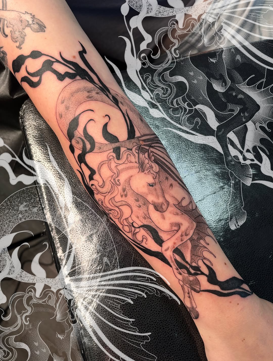 Tattoo by @fernwilds_tattoo โ black_and_grey, realism