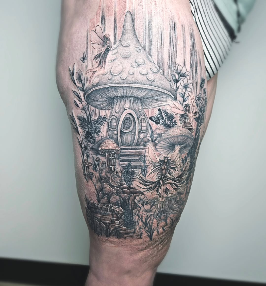 Tattoo by @tattsbytayy — realism, black_and_grey