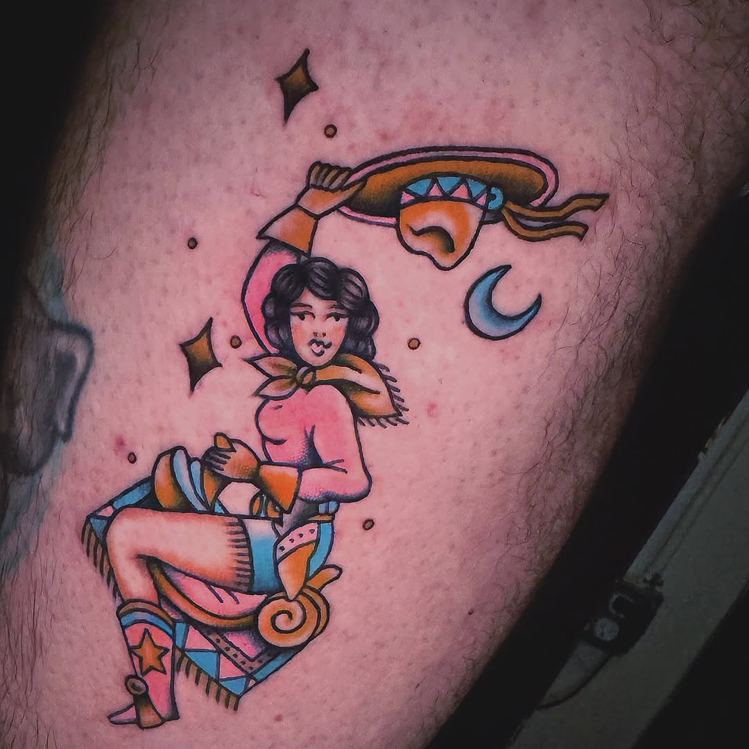 Tattoo by @nikkibeetattoos — american_traditional, illustrative