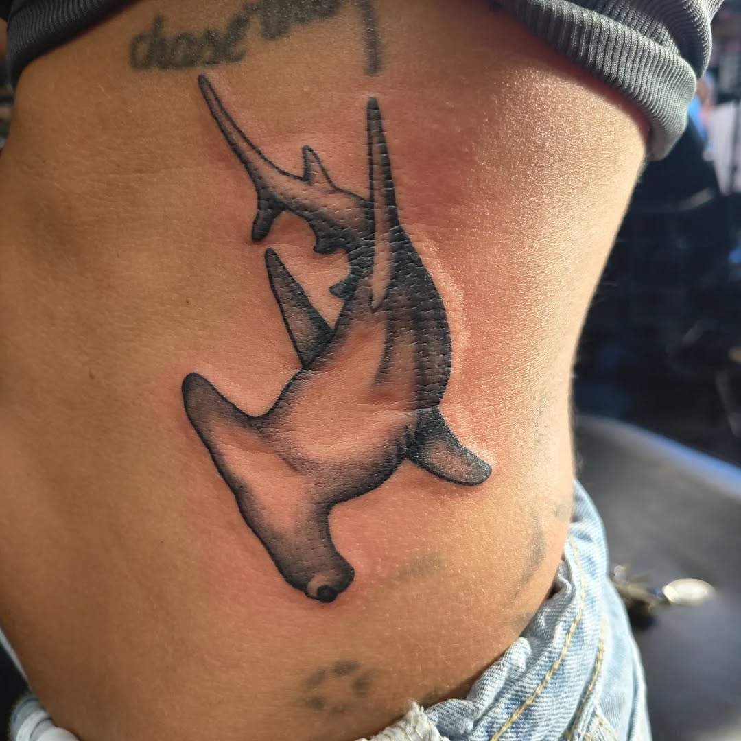Tattoo by @hyacynth.tattoo — realism, black_and_grey