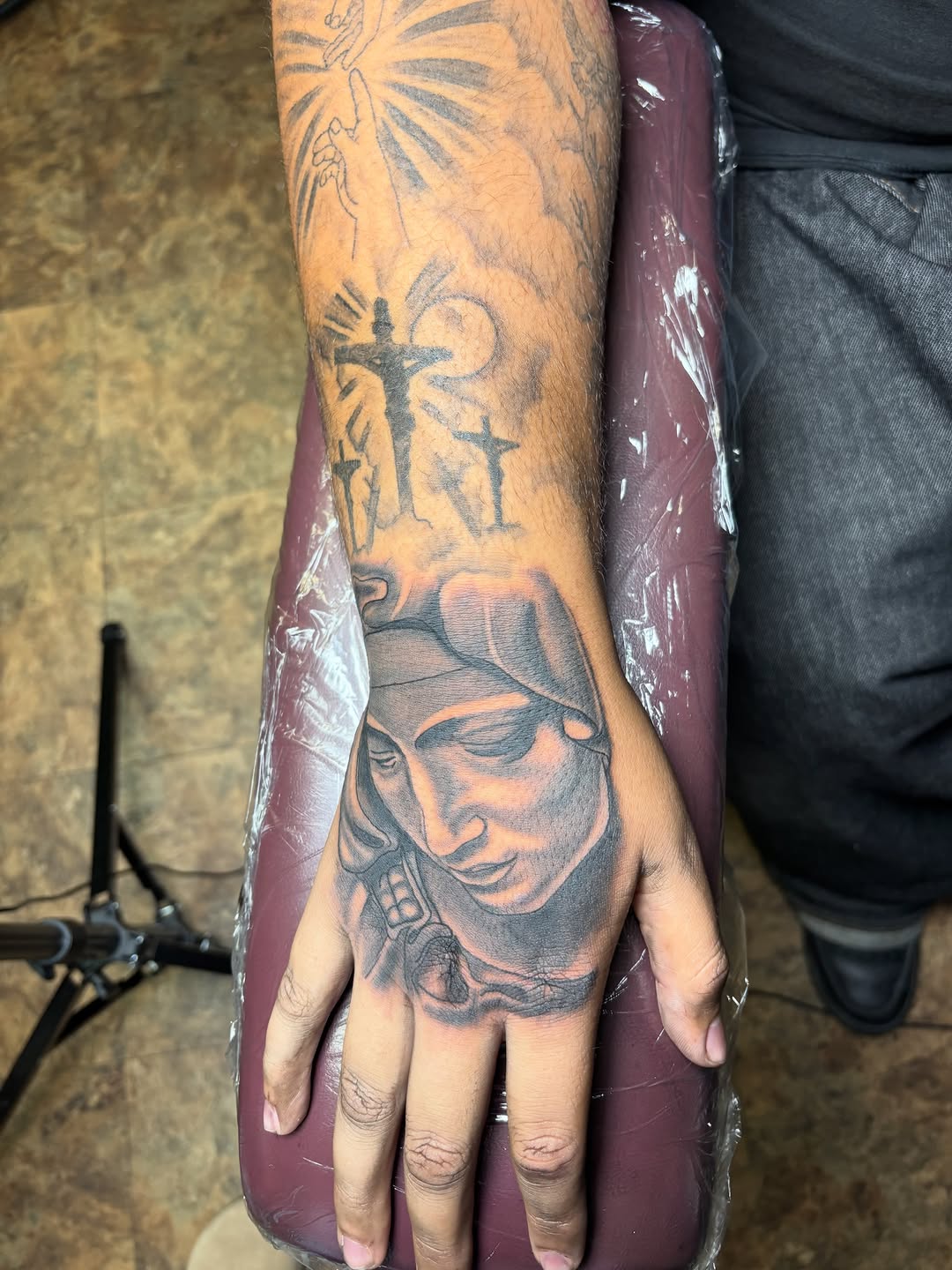 Tattoo by @inkys_ink — black_and_grey, realism
