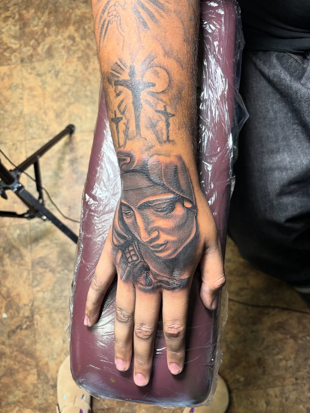 Tattoo by @inkys_ink — black_and_grey, realism