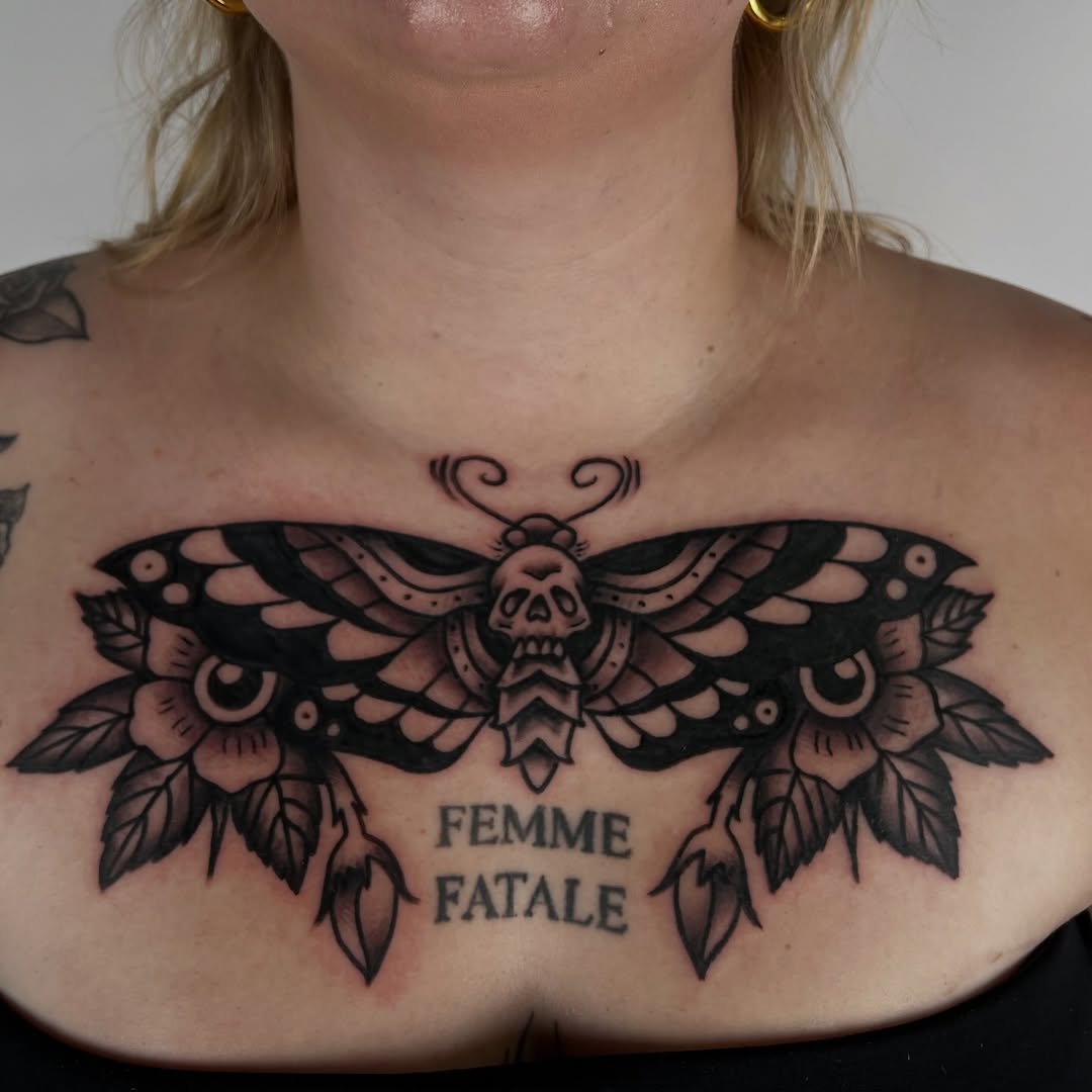 Tattoo by @levigunn_tattoos — american_traditional, black_and_grey