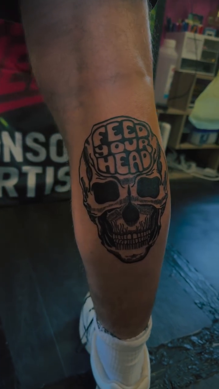 Tattoo by @fkry_tattoo โ blackwork, lettering_script