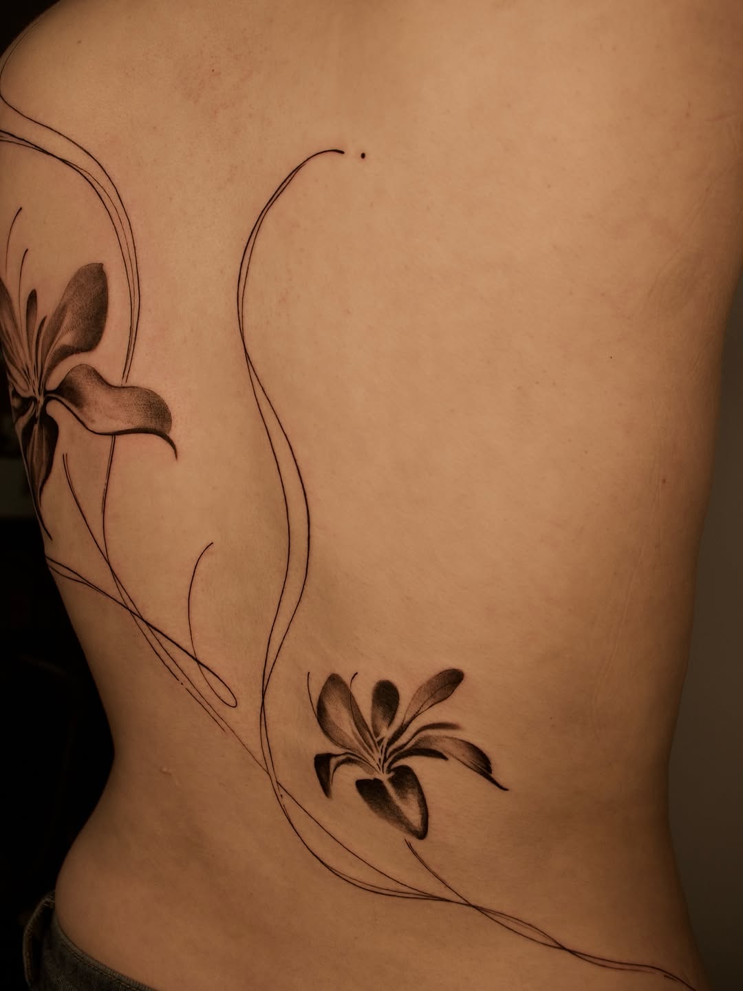 Tattoo by @prncessofvietnam — fine_line, black_and_grey