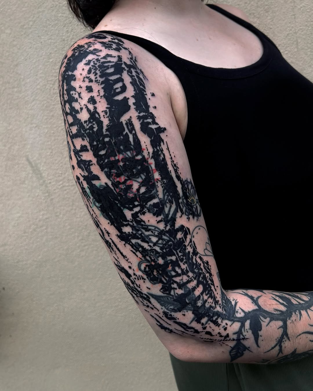 Tattoo by @axelj_ttt โ blackwork, trash_polka