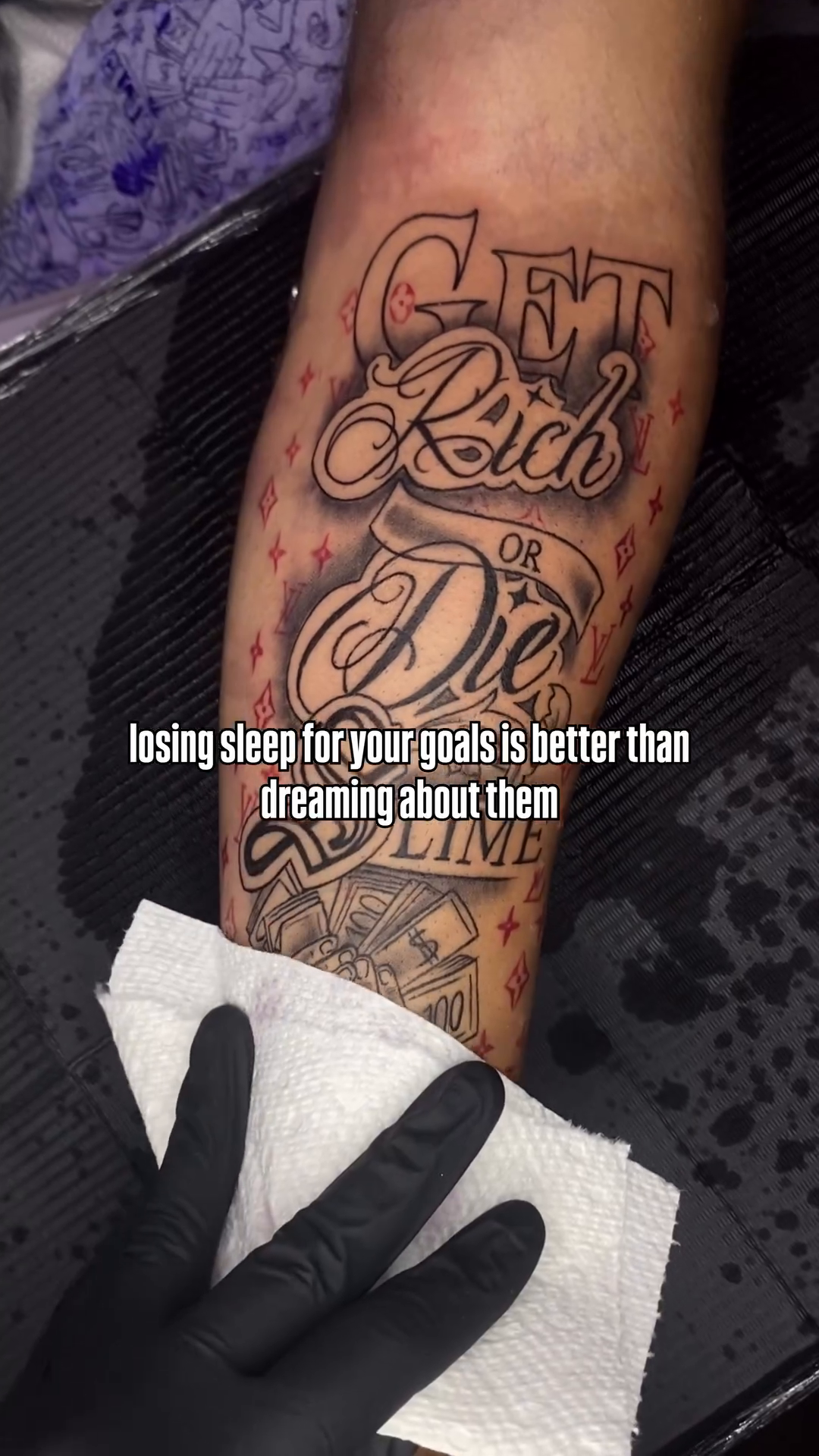 Tattoo by @ahztatz — lettering_script, black_and_grey