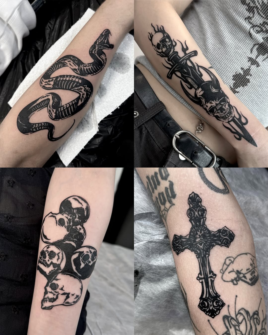 Tattoo by @roniblack_tt — blackwork, dark_realism