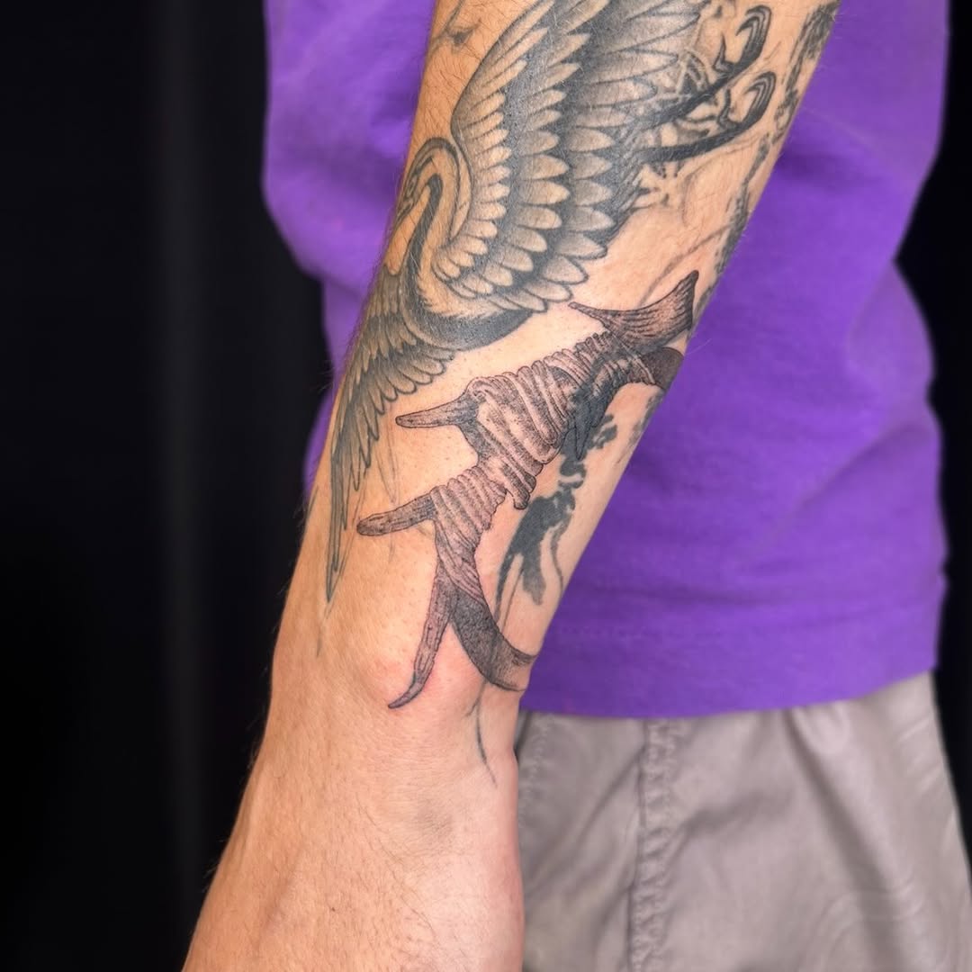 Tattoo by @rickymodelo — black_and_grey, realism