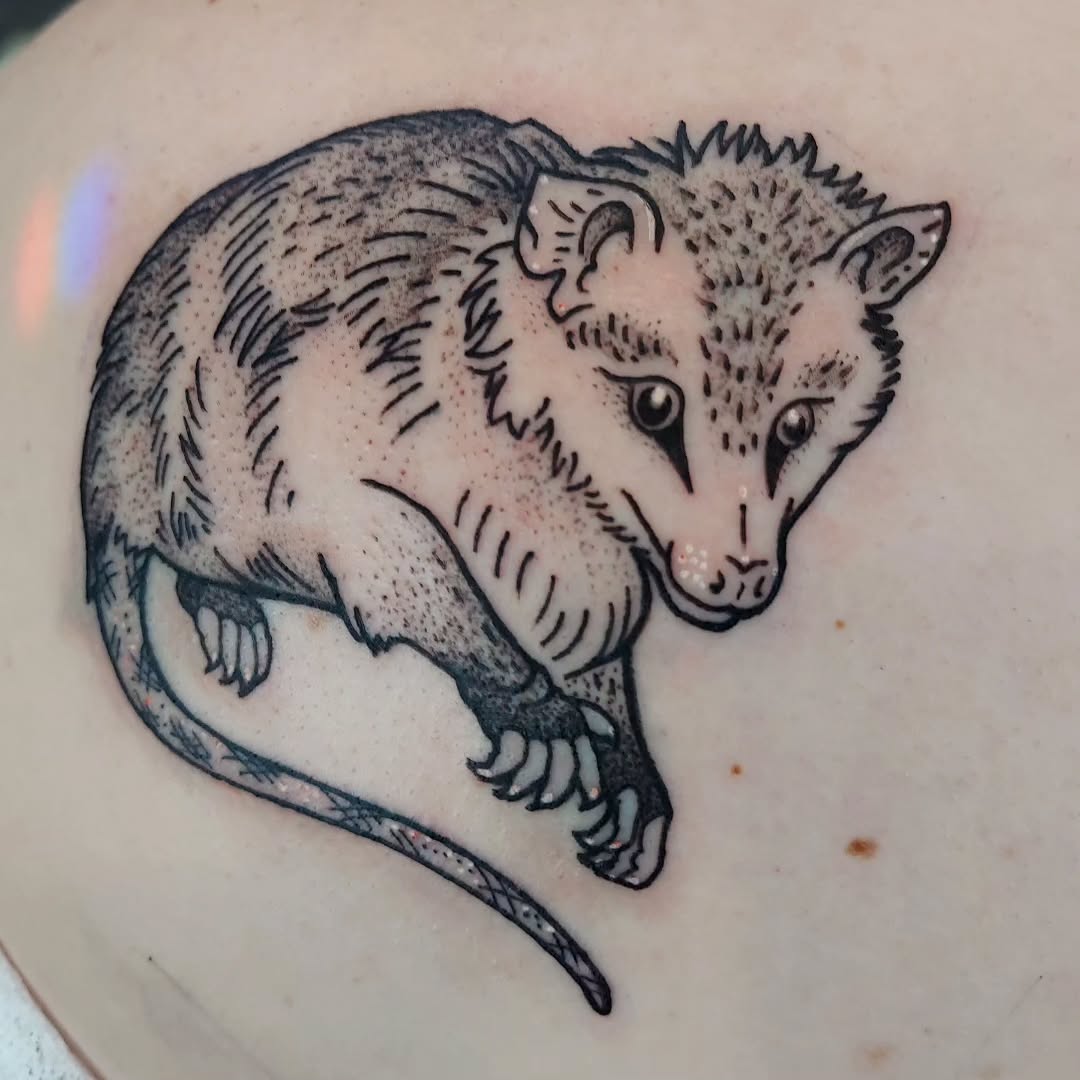 Tattoo by @prismbaby920 — black_and_grey, dotwork