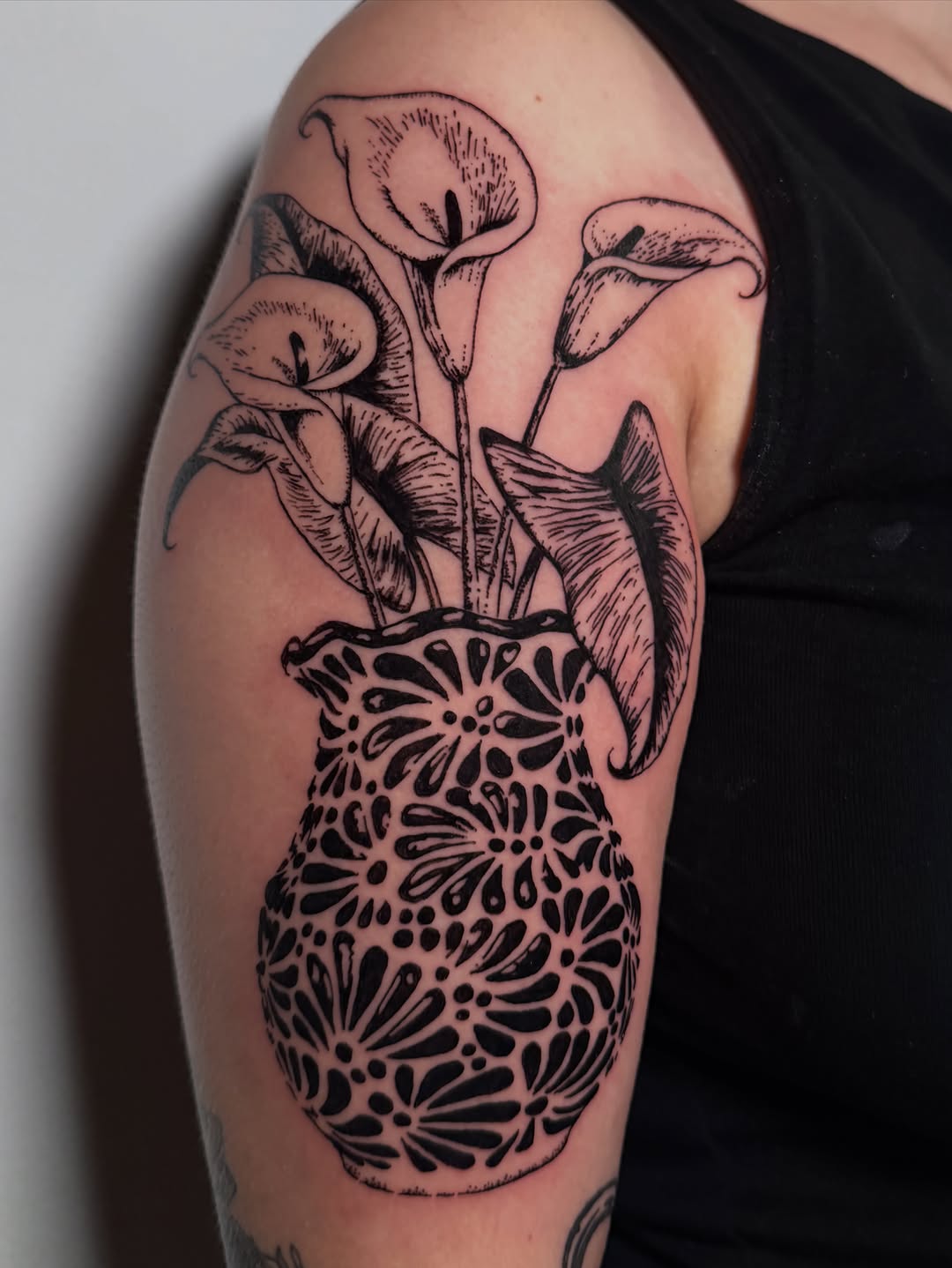 Tattoo by @thankyou4thetrust — blackwork, illustrative