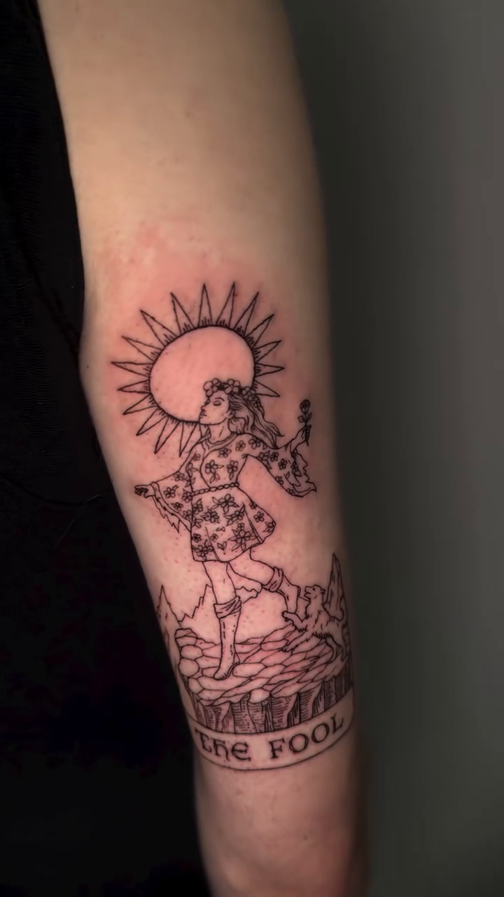 Tattoo by @mad_ak._.ink — fine_line, black_and_grey