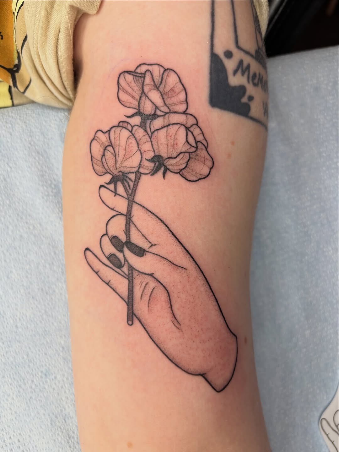 Tattoo by @manicpixietattoos — fine_line, black_and_grey