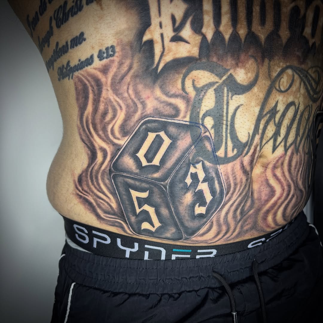 Tattoo by @zhentats2 — black_and_grey, lettering_script