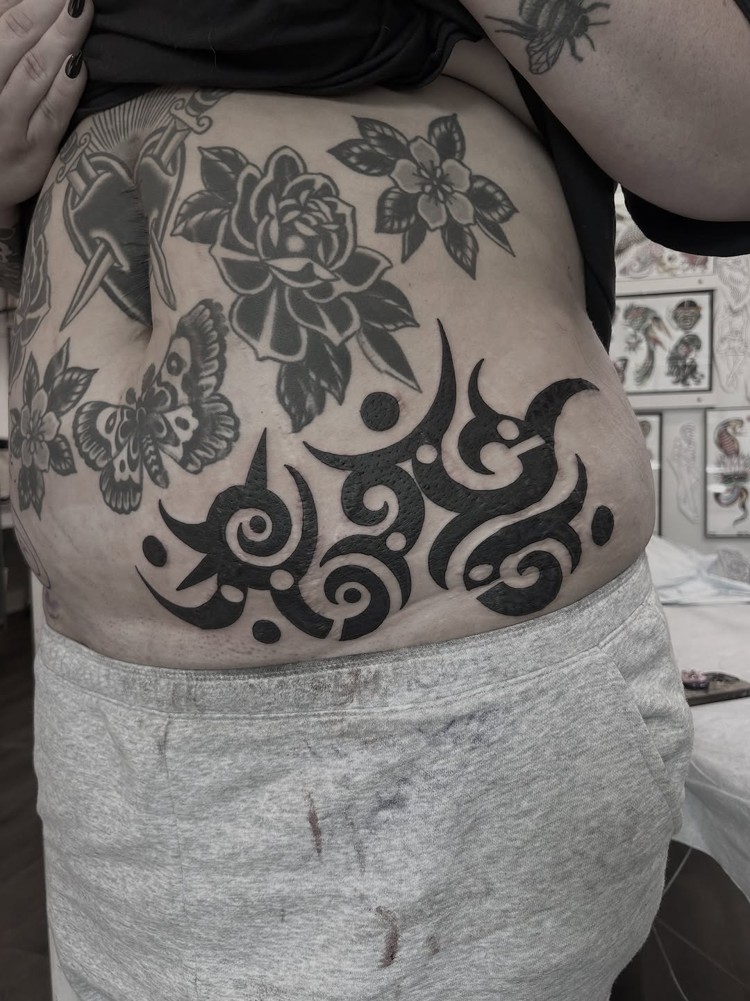Tattoo by @laurenalexandralux — tribal, blackwork