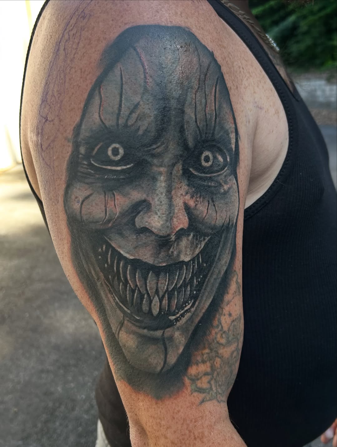 Tattoo by @mayhem_inkk — realism, dark_realism