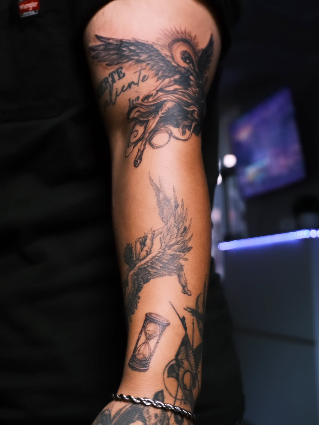 Tattoo by @krystersanchez — black_and_grey, realism