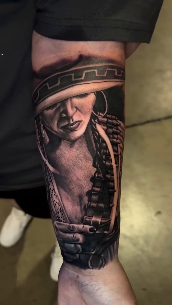Tattoo by @tats.by.morb โ realism, black_and_grey