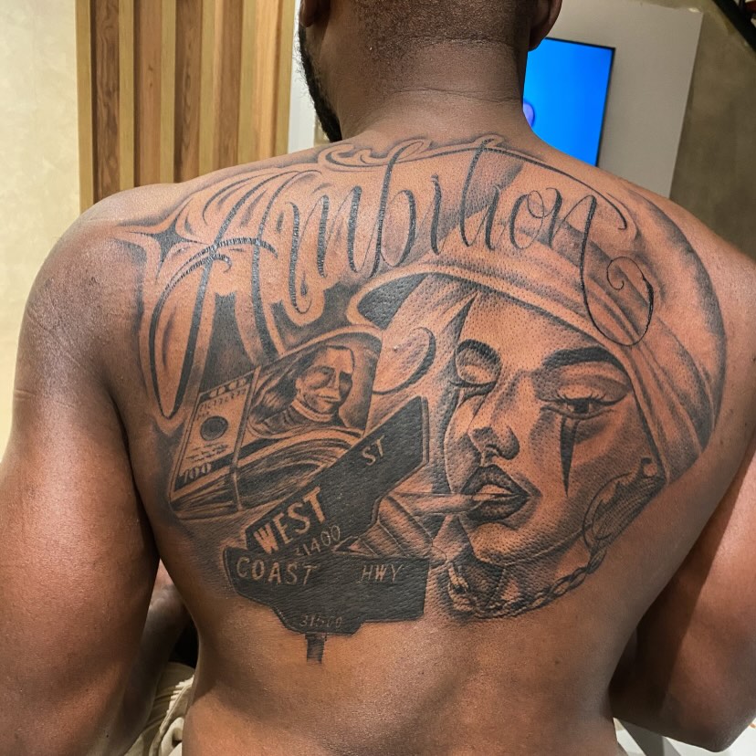 Tattoo by @merlin_inktattoo237 — chicano, lettering_script