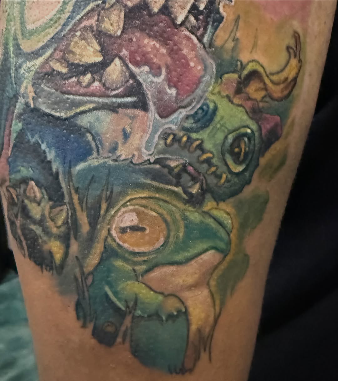 Tattoo by @dingus_art — new_school, anime
