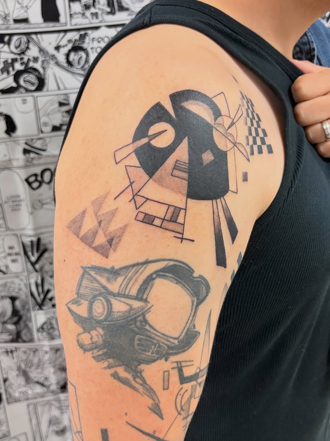 Tattoo by @ruoktattoo — geometric, black_and_grey