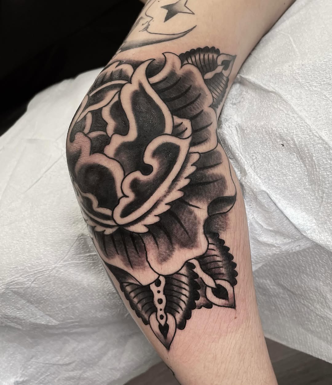 Tattoo by @wranglertattoos — american_traditional, black_and_grey