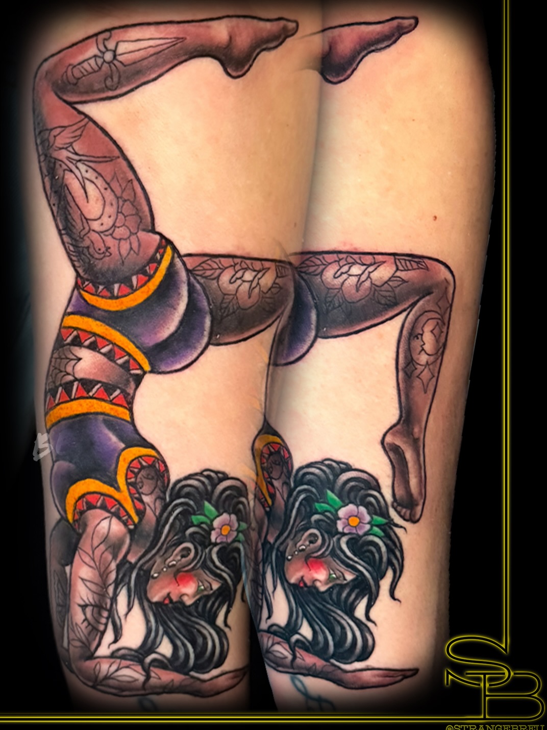 Tattoo by @strangebreu — american_traditional, neo_traditional