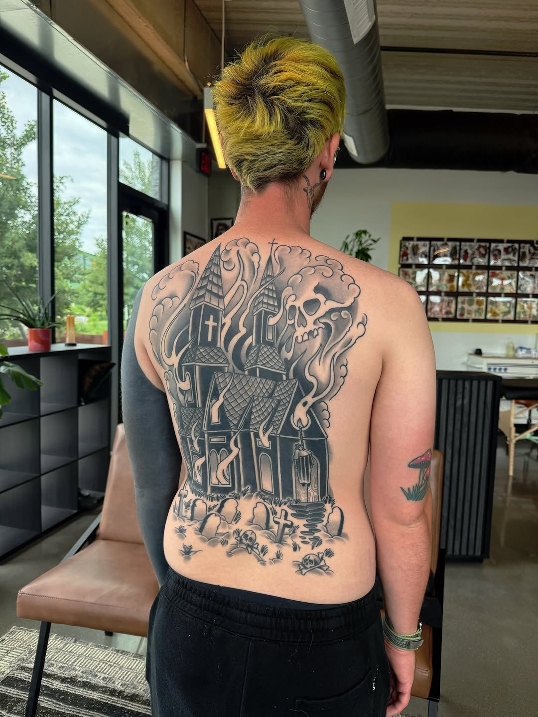 Tattoo by @booradleey — black_and_grey, dark_realism