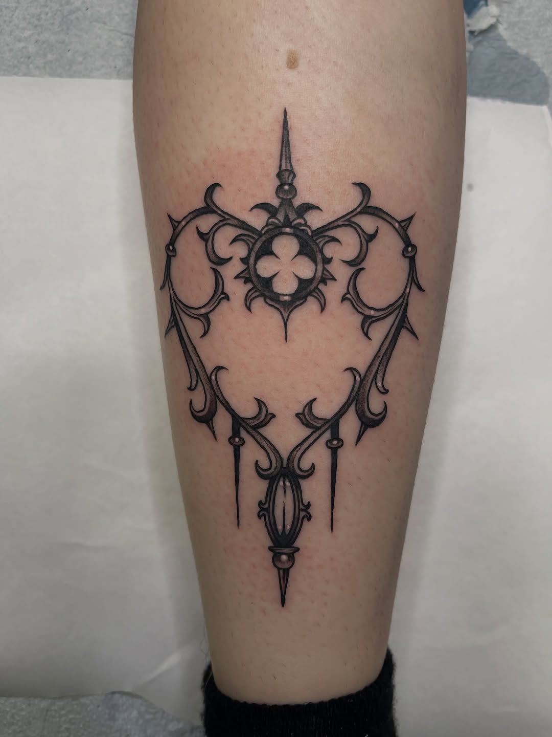 Tattoo by @sappy_tattoos_ — black_and_grey, ornamental