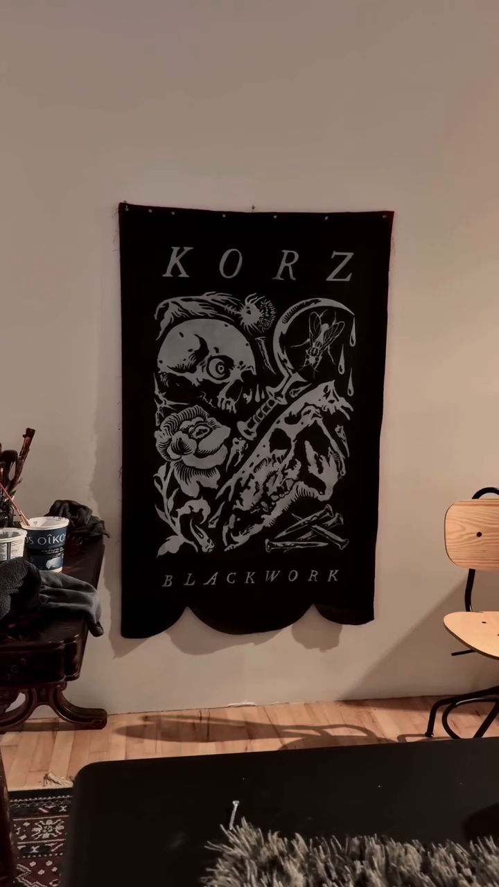 Tattoo by @korztattoo — blackwork