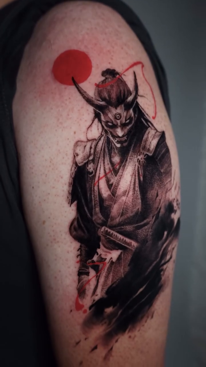 Tattoo by @horror_tattoo — japanese_irezumi, black_and_grey