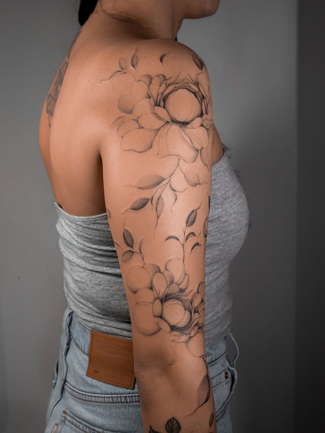 Tattoo by @badlildiva.tattoo — fine_line, black_and_grey