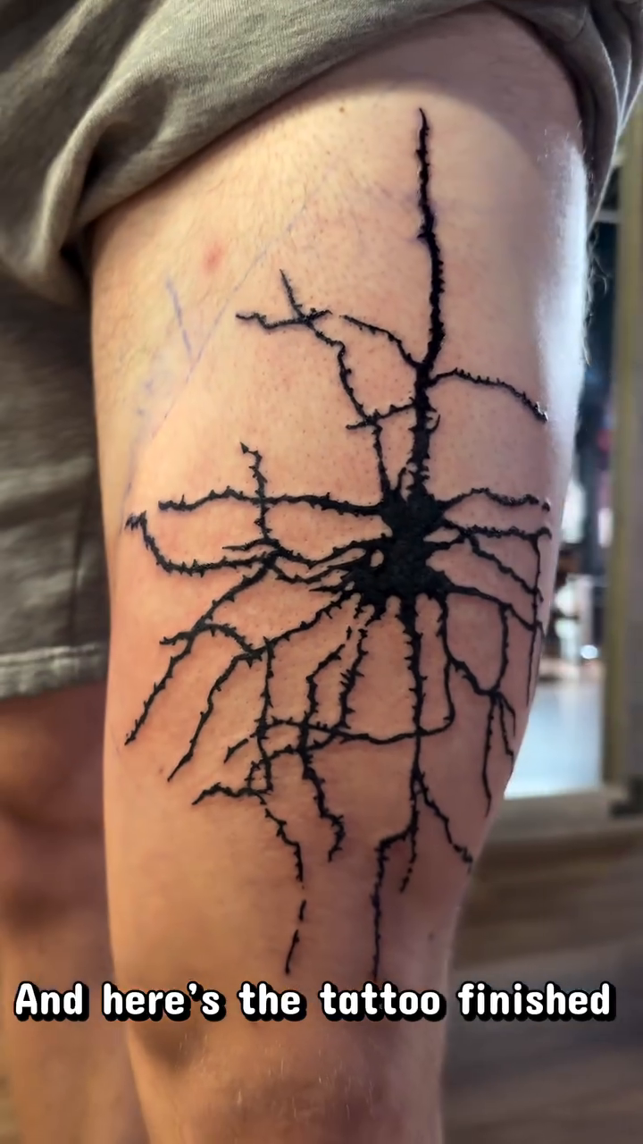Tattoo by @mom_tats — blackwork