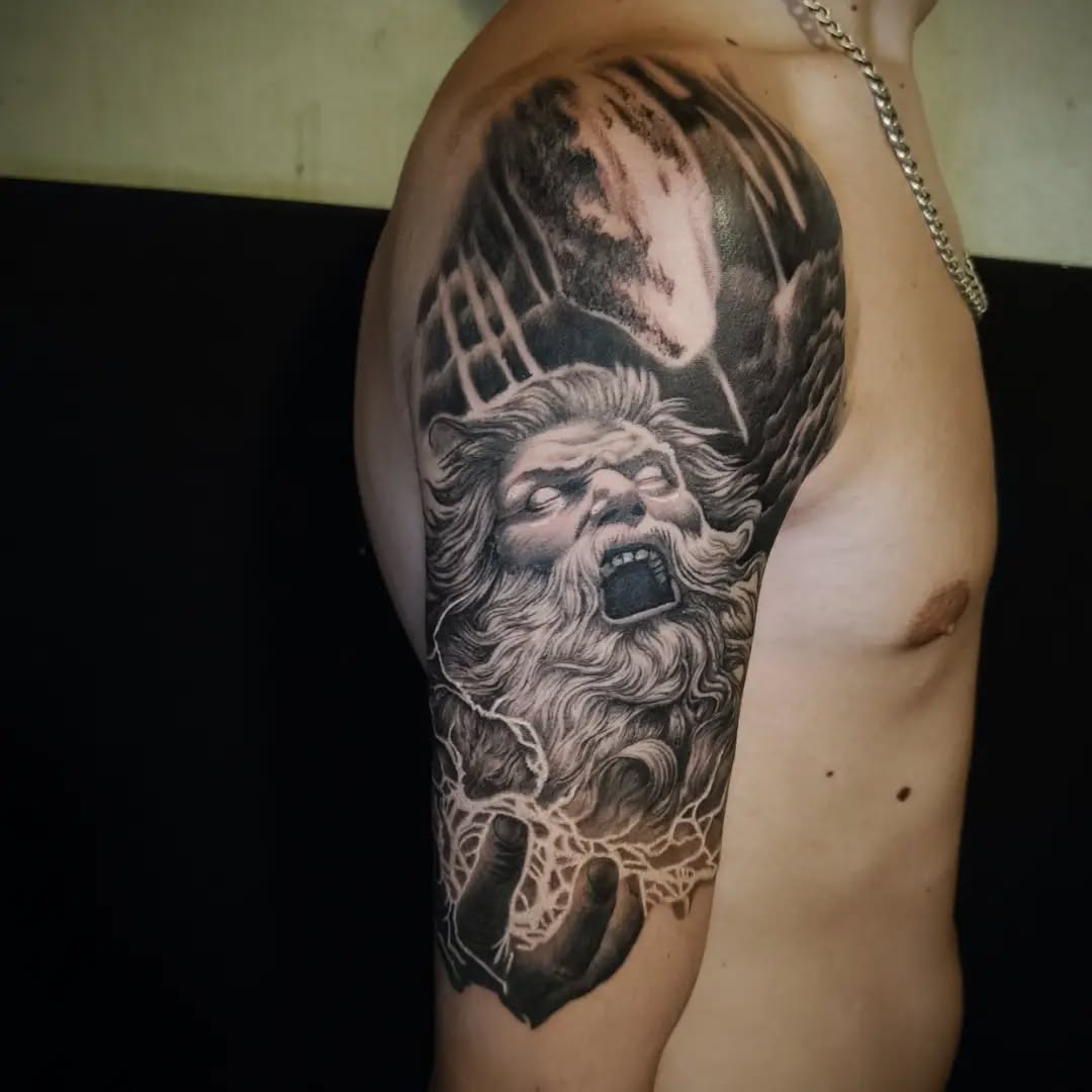 Tattoo by @alexlondontattoo — realism, black_and_grey