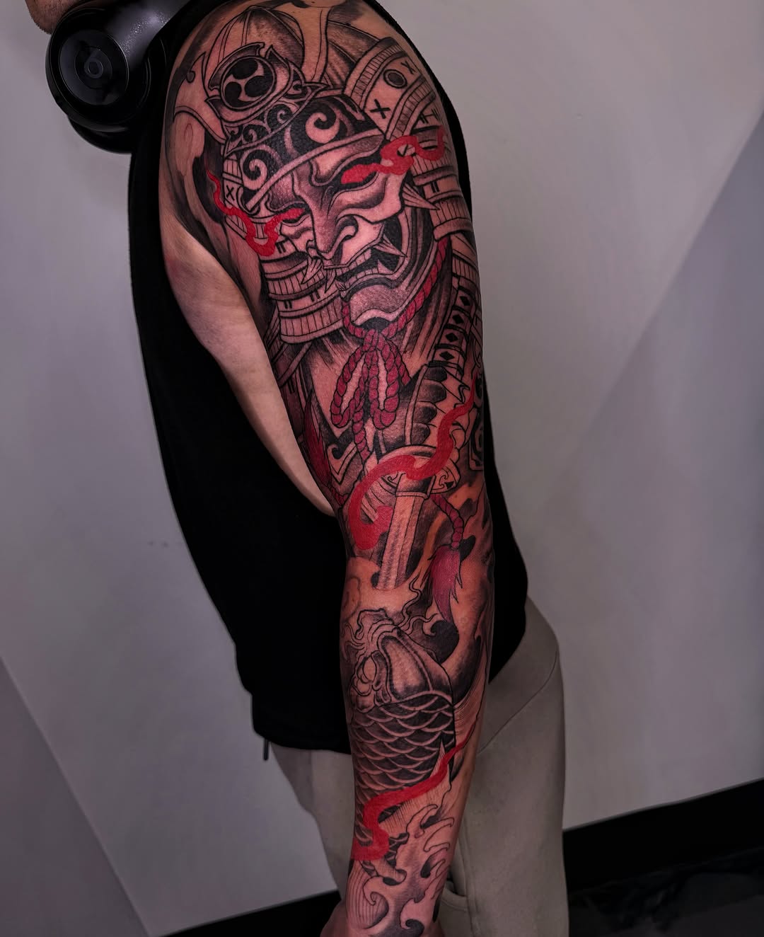 Tattoo by @melissaa_lotuss — japanese_irezumi, black_and_grey