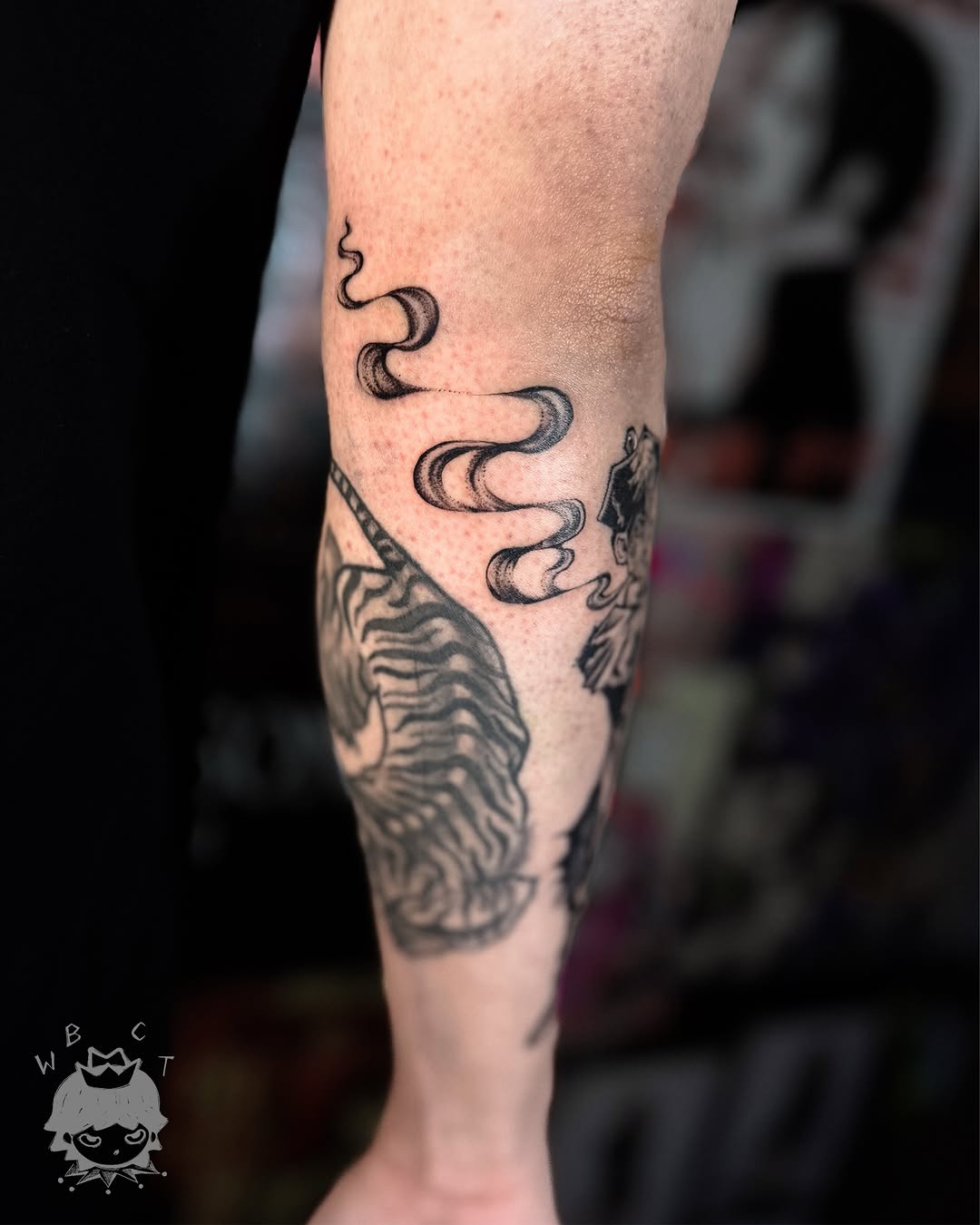 Tattoo by @wedbecutetattooed — fine_line, black_and_grey